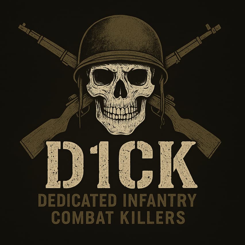 Dedicated Infantry Combat Killers (D1CK) logo